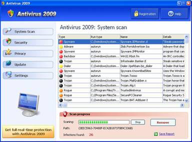 how to remove antivirus 2009
