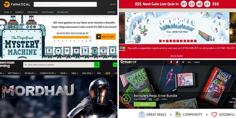 websites similar to humble bundle for game bundles