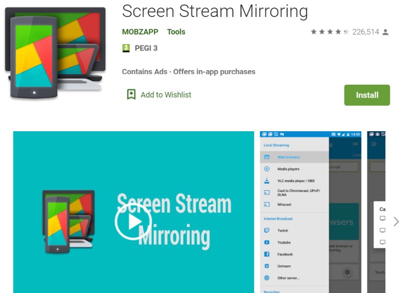 screen stream mirroring